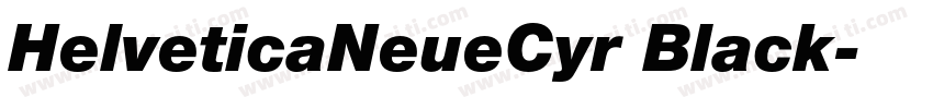 HelveticaNeueCyr Black字体转换